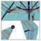 California Umbrella 9' Black Aluminum Market Patio Umbrella, Sunbrella Dolce Oasis 194061335444 - alternate 2